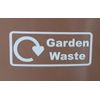 Bin Sticker Garden Waste Only Refuse Wheelie Compost Bin Warning Decal – Small
