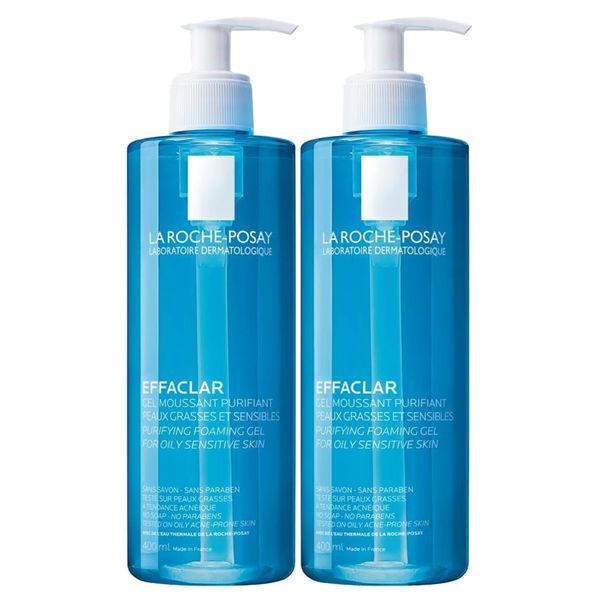 La Roche-Posay Effaclar Gel Yüz Temizleme Jeli 400 ml, 2 Adet