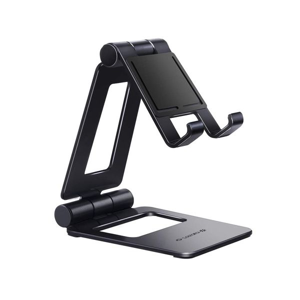 Glazata Aluminum Phone / Tablet Stand, Foldable, 270° Freely Adjustable, Desktop Stand, Smartphone/Tablet, Gray