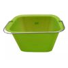 TRTO 2x Plastic Storage Baskets with Handles Perfect Kitchen Peg and Toy Holders