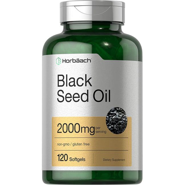 Black Seed Oil 2000Mg | 120 Softgel Capsules | Cold Pressed Nigella Sativa Pills