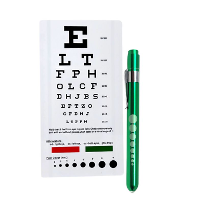 Professional Medical Diagnostic Penlights With Pupil Gauge Green w ...