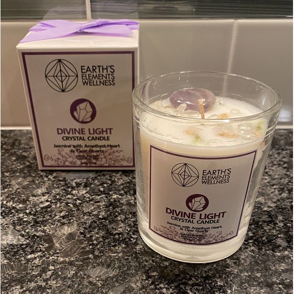 NIB Earth’s Elements Wellness Divine Light Crystal Candle