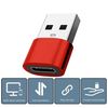Betron USB to USB C Adapter, Compact Design, 3 Pack (Red)