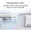 2 Pack H13 True HEPA Replacement Filter for Levoit Vital 100 Air Purifier 100-RF