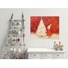 20x16 Minimalist  White Christmas Tree Canvas Wall Art