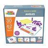 Junior Learning: Mathcubes - Angles - 30 Activity Set, Build & Learn, Blocks & Boards Hands On Math, Developmental & Education Set, Kids Ages 4+