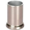 Home Zone Bath Accessory Set in Silver, Toothbrush Holder, Hand Soap Dispenser