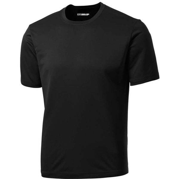 DRI-Equip Short Sleeve Moisture Wicking Running Shirt-4XL-Black