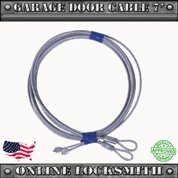 Pair Of Universal Garage Door Cables for All 7' Torsion Spring Garage Doors 105"