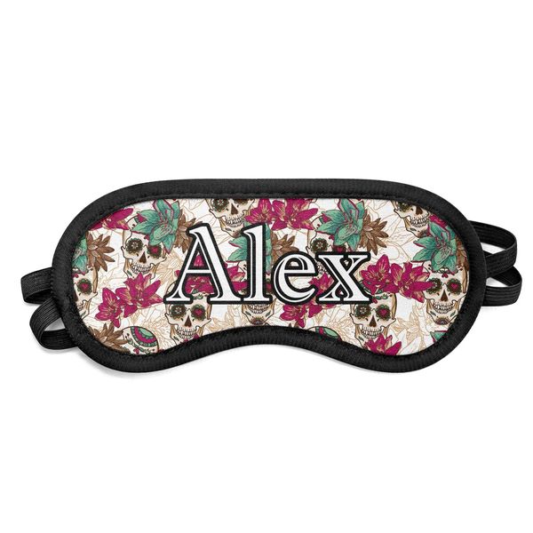 Personalized Sugar Skulls & Flowers Sleeping Eye Mask - Small