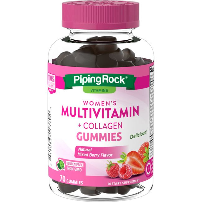 Women's Multivitamin & Collagen Gummies (Natural Mixed Berry), 70 Gummies