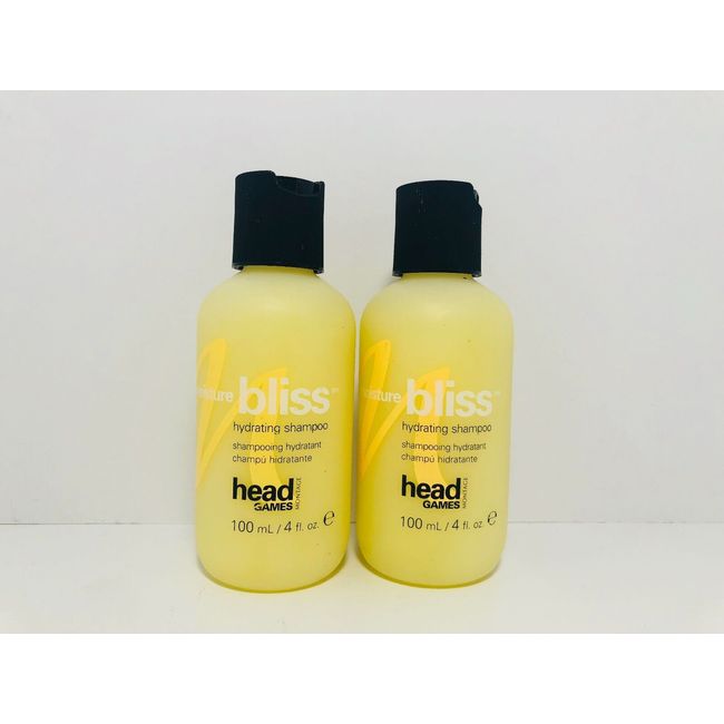 Head Games Moisture Bliss Hydrating Shampoo  4 oz ~ ( 2 PACK ) NEW