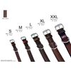 Schnüffelfreunde Leather Dog Collar (L - 36-45cm, Brown)