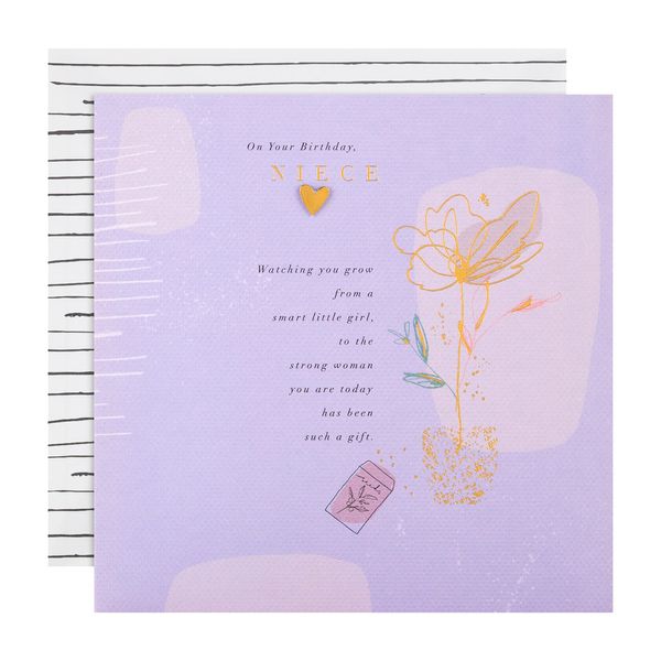 Hallmark Birthday Card For Niece - Contemporary Floral Design with Heartfelt Message