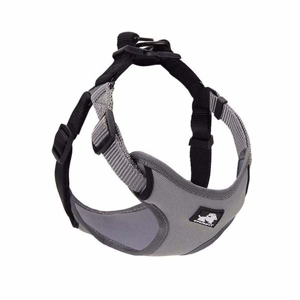 Comfortmesh Dog Leash Collar: Convenient And Stylish Walking Companion For Dogs Of All Sizes - Grey Black / S