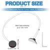 PATIKIL 1.5m / 4.9Ft Retractable Remote Control Tether, 4 Pcs Security Remote Cable Lock Adjustable Cable Leash Length for TV Remote Control Gaming Controller, Black (Curved Rubber Cap)