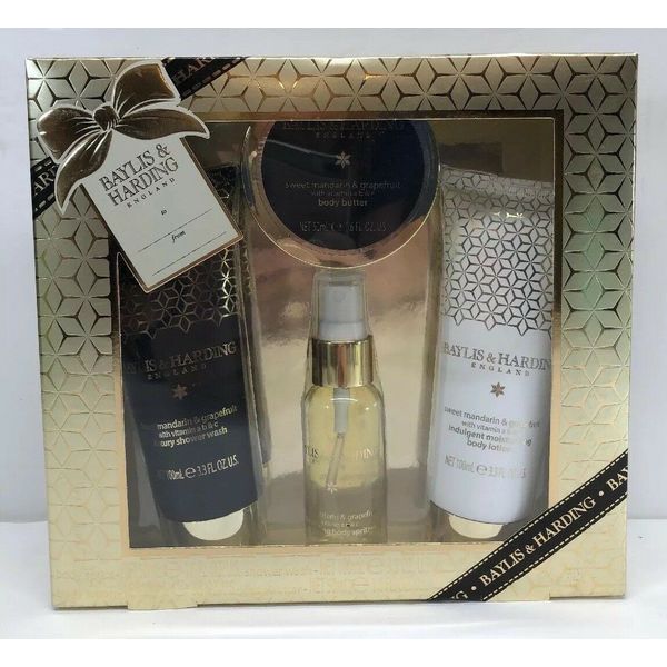 Baylis & Harding 4 Piece Body Wash, Lotion, Butter, & Spritz Gift Set