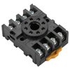 Micro Relay Base Socket 8 Round Pins Screw Terminals Power Timer Relay Socket Base Holder Rail Mounting PF083A for Time Relay MK2P AH3