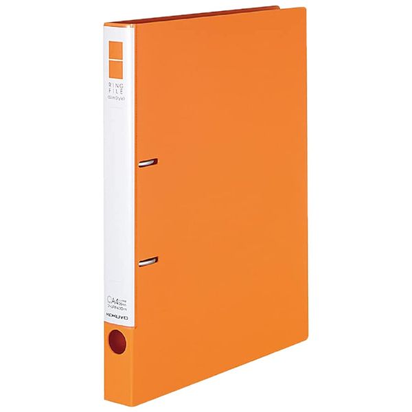 KOKUYO FU-URF430YR Ring Binder, Slim, A4, 220 Sheets, Orange