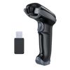 TEEMI 2D Bluetooth Barcode Scanner Wireless QR Code Reader Handsfree Screen Scanning Bar Code Scan Gun with One Press Battery Replaceable Feature (No USB Cradle)