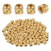 100 Pack M5 Threaded Insert M5 Heat Set Inserts 3D Printing Brass Nuts Knurled Twill Thread Nut Inserts for Automotive Plastic Shells