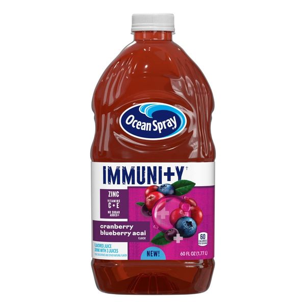 Ocean Spray Immunity Cranberry Blueberry Acai Juice Drink with Vitamins, 64 Oz