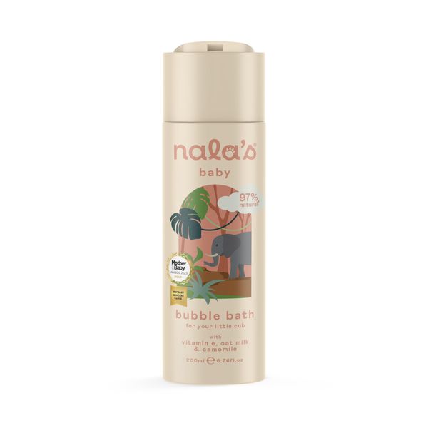 Nala's Baby Bubble Bath | Award-winning |97% Natural | Dermatologically-tested and Paediatrician-approved | Soothing Oat Milk, Camomile and Vitamin E| Vegan | 200ml | Nalas Baby