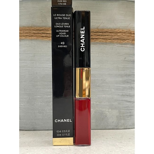 CHANEL, Makeup, Chanel Le Rouge Duo Ultra Tenueultrawear Liquid Lip  Colour 49 Ever Red Lipstick
