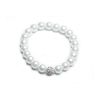 FlexiStore Knotted Pearl Necklace – Pearl Bracelet – Pearl Earrings – Set White, Pearl, Pearl
