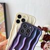 Caseative Water Ripple Pattern Curly Wave Frame Soft Compatible with iPhone Case (Red,iPhone 13 Pro)