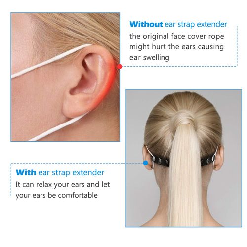 50 Packs Adjustable Ear Strap Saver Extenders Ear Strap Extender Holder,Comfortable face Extension Hook Band Clip,Ear Extenders/Ear Strap Savers for avoiding Ear Paining