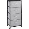 Fabric 4-Drawer Storage Organizer Unit for Closet, Black