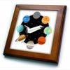 3dRose 8x8 Framed Tile - Space Shuttle and Solar System Designs Outer Space