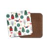 1 x Cute Woodland Animals Drinks Coaster - Fox Bear Trees Creatures Fun #8498