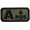Type A + Tactical Blood Type Embroidered Velcro Patch Olive and Black