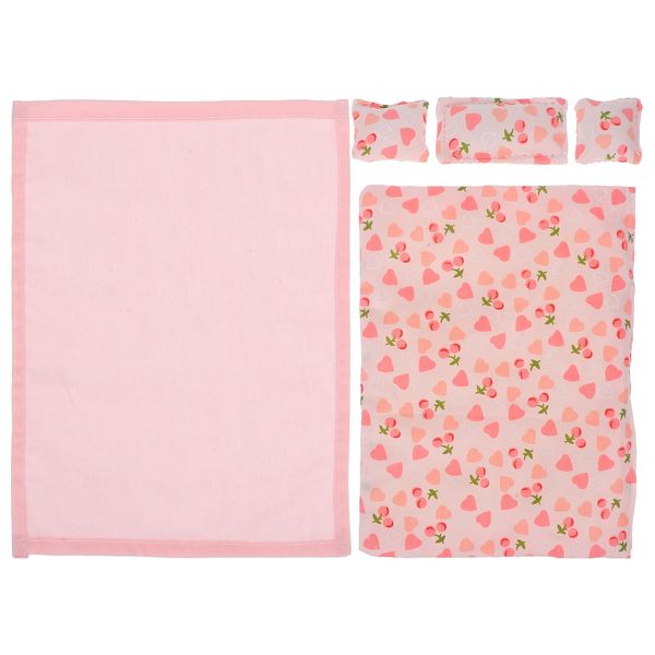 Vaguelly 1 Set Doll House Sheets Dollhouse Blanket Dollhouse Living Room Furniture À Lit Quilt Doll Blanket Dollhouse Bedroom Decor Doll House Bed Accessories Toy Pink Small Cloth Mini Bed