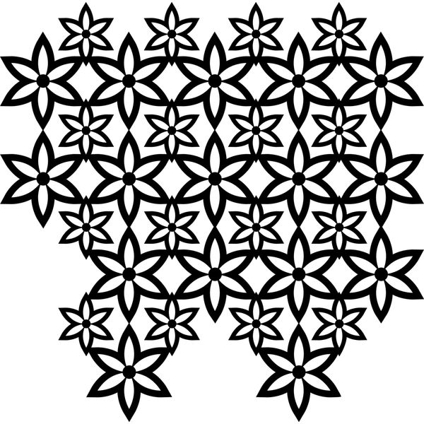 Marabu Silhouette Stencil 30x30cm - Floral Pattern