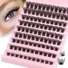 Lash Clusters 108Pcs DIY Eyelash Extenisons Natural Look Wispy Clusters Lashes 8-16MM D Curl Individual Lashes DIY at Home Wispy Fluffy Lash Extensions Reusable Individuals DIY at Home by JIMIRE