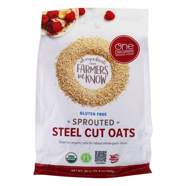 ONE DEGREE ORGANIC FOODS Organic Oats Sprouted Steel Cut 24Oz, 24 OZ