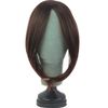 LESUN Hair Extensions, Bangs Wig, Center Part Side, Clip, Fully Hand Planted, Human Hair, Natural, Medical Use, Small Face Effect, One-Touch Extensions, Easy Installation, Fluffy, Heat Resistant Fiber Whorl, With Sides, Natural Black, Dark Brown, Light Br