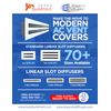 18" Linear Slot Diffuser - (1 Slot) Single Slot - White Decorative Air Vent - Mo