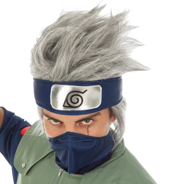 Generique - Naruto wig Kakashi hatake costume accessory gray