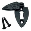 Black Antique Keyhole Cover Escutcheon with Screws