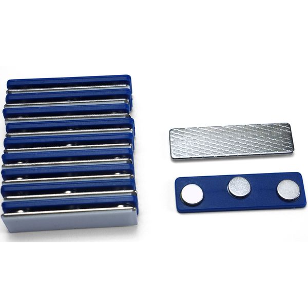 Applied Magnets ® 10 Name Badge Magnets - Magnetic Name Tag Holders with Three Neodymium Magnets