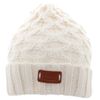 Aran Traditions Knitted Style Cable Design Beanie Hat, Cream Colour