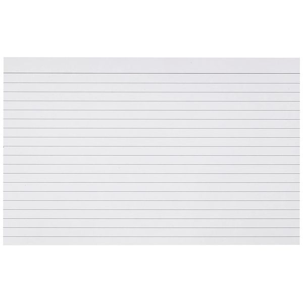 Q-Connect Record Card 203x127mm Ruled Feint White (100 Pack)