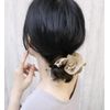 Scrunchie Sheer Light Ruffle Ponytail Hair Accessory [Magic Style] Navy