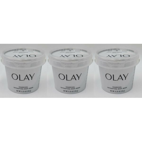 3 Pack- Olay Charcoal Detoxifying Body Mask 0.35 oz