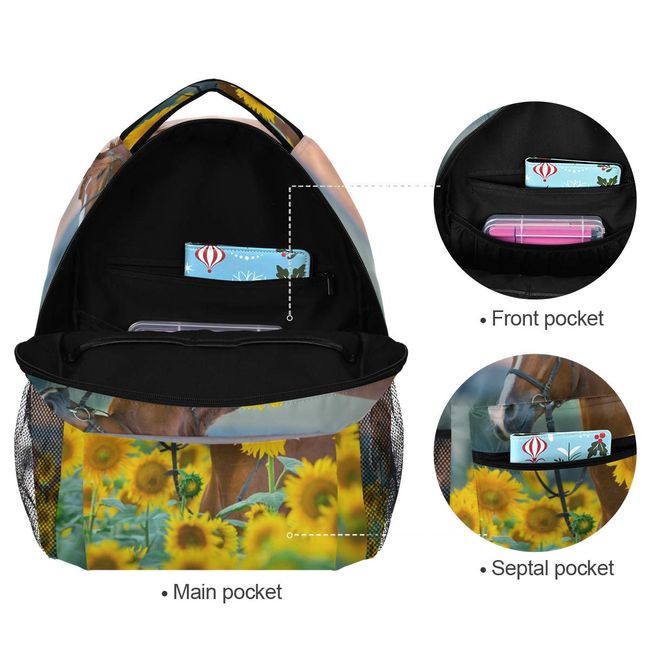 Schoolbag Children Bookbag Sunflower Schoolbag, Backpacks for